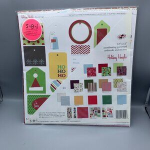 New s.e.i. Holiday Hoopla 12"x12" Coordinating Patterned Cardstocks & Stickers